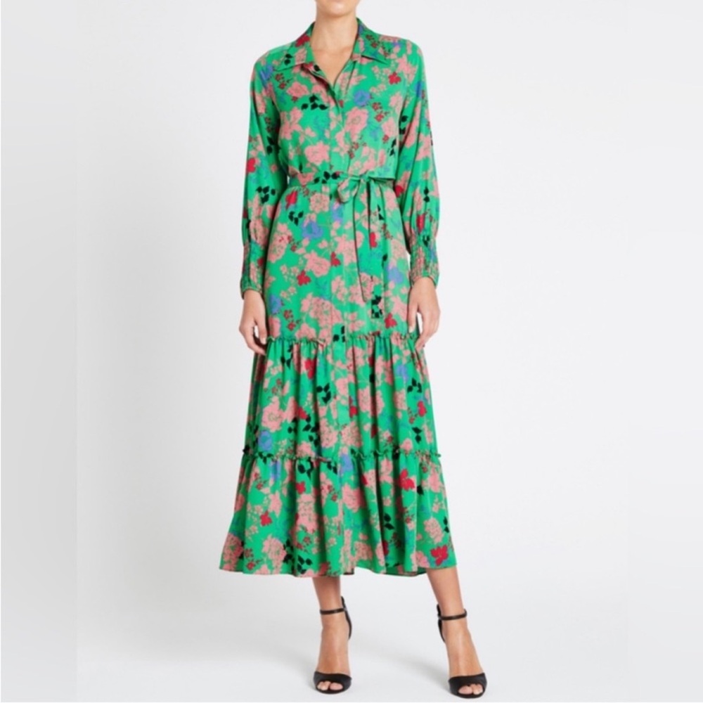 MISA green Esmee dress